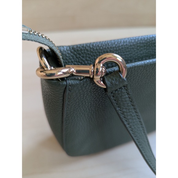 Marc Jacobs Maverick Green Pebbled Leather Adjustable Crossbody Bag Suede Tassel - Picture 5 of 15